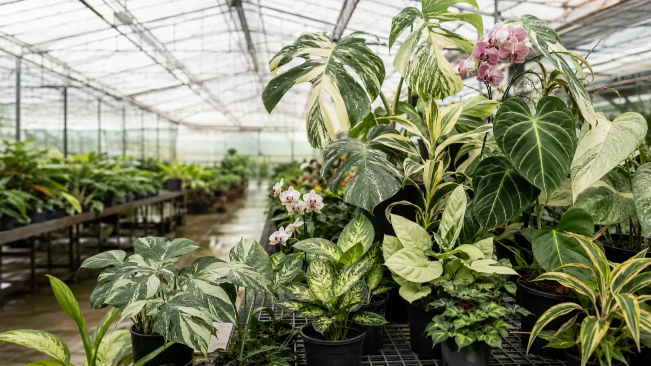 Rare indoor plants in greenhouse